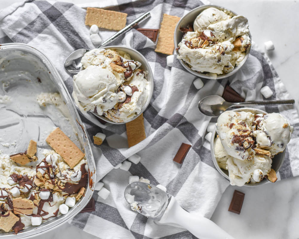 When you think summer dessert, you naturally think ice cream or s'mores. Get the best of both worlds with this simple classic dessert recipe for No-Churn S'mores Ice Cream. Perfect for outdoor entertaining and no campfire required!