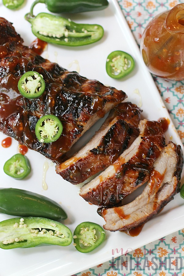 These Honey Jalapeño Grilled Pork Ribs are a sweet and spicy dinner combo that's perfect for a weeknight meal or outdoor entertaining. Tender and juicy ribs simple enough for a grilling novice to make.