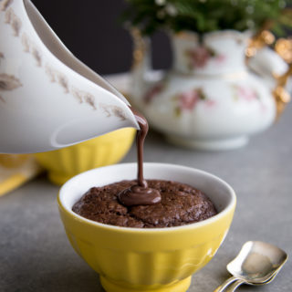 This decadent Mini Chocolate Cake for Two is a chocolate lover's dream. This mini dessert is perfect when you're cooking for two because it's an easy dessert recipe that won't temp you the next day as it's a small batch recipe that makes just two cakes in ramekins.