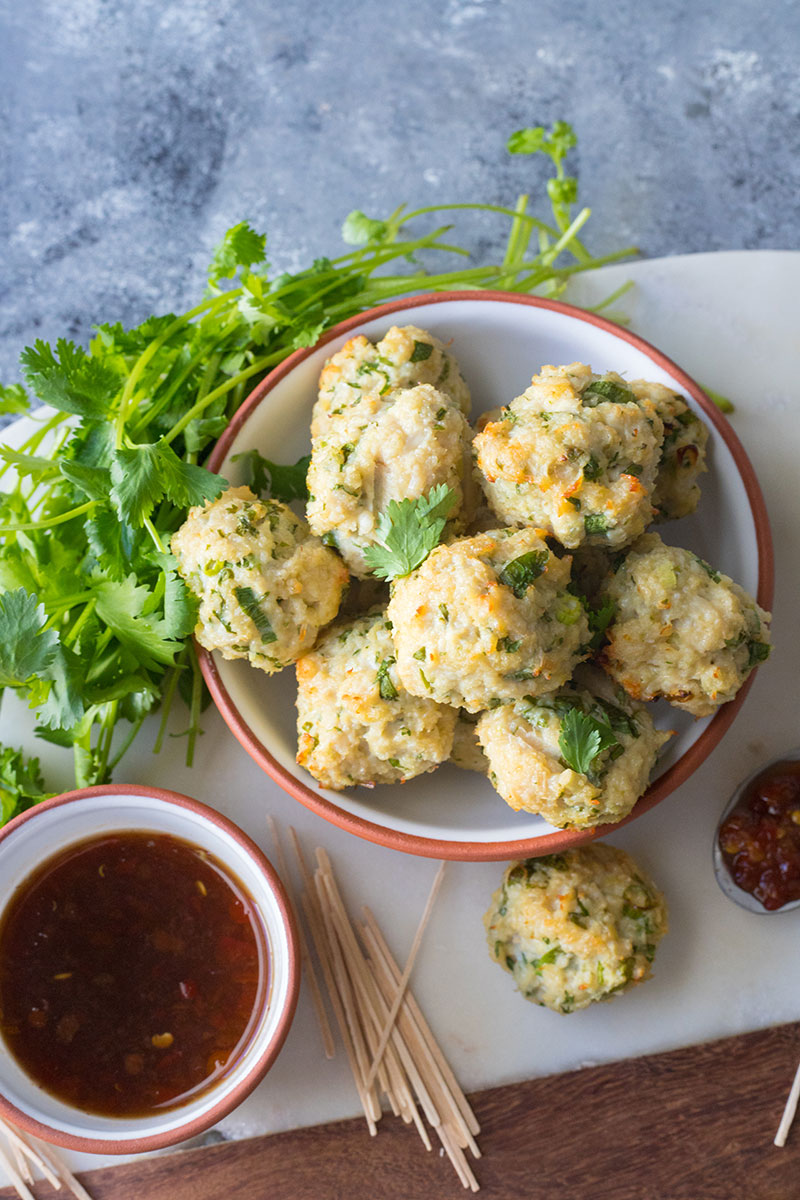 Vietnamese-Style Baked Chicken Meatballs