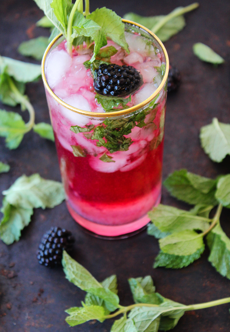 These Blackberry Mint Mojitos are a classic cocktail with a farmers market fresh twist. Skip the $14 happy hour cocktail and entertain friends at home over this refreshingly fruity cocktail recipe.