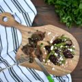 Whether you're planning on entertaining friends, hosting a holiday meal, or thinking about a weeknight dinner, you'll love this simple recipe for Greek Marinated Steak Tips. Meal prep the marinated steak in advance, remove from the freezer and heat, and dinner is served!