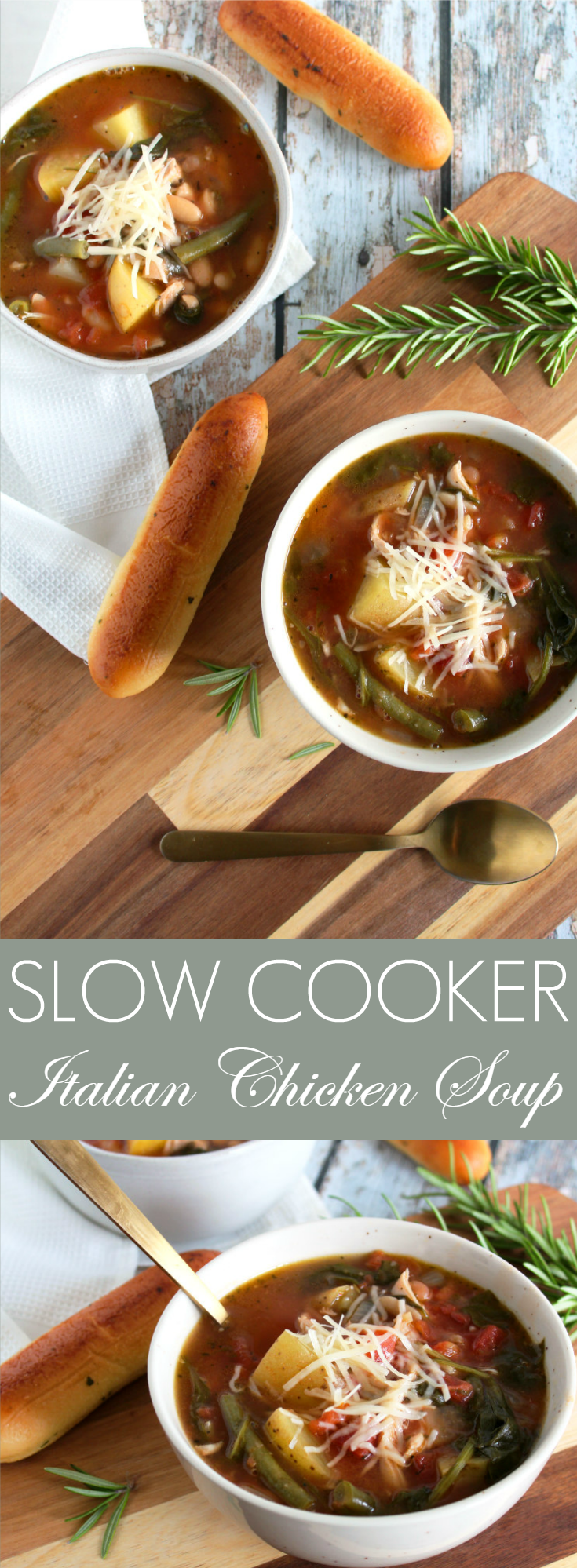 Nothing beats comfort food on a chilly evening, and chicken soup is always a winner! Come home to this Slow Cooker Italian Chicken Soup for your weeknight dinner. It's your new favorite easy slow cooker soup!