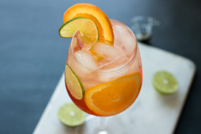 The Aperol Spritz is making a comeback for a reason! This Italian classic cocktail consists of Aperol, Proscecco, orange and lime slices, and club soda. Perfect for dinner parties or happy hour, the vibrant color and flavors add to the joy of any occasion!