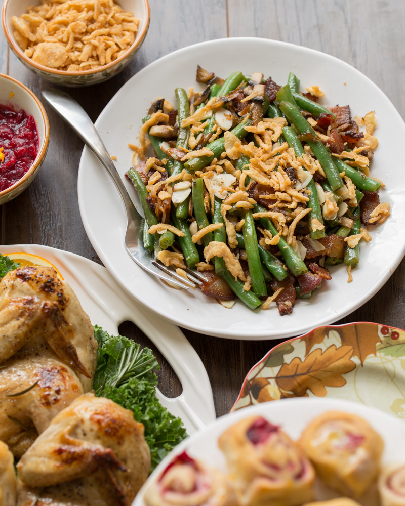 Cooking for two this holiday season? Ditch the tired old green bean casserole from your holiday menu and add this Bacon Mushroom Green Bean Salad instead. Use fresh ingredients for easy portion control when making two-person meals!