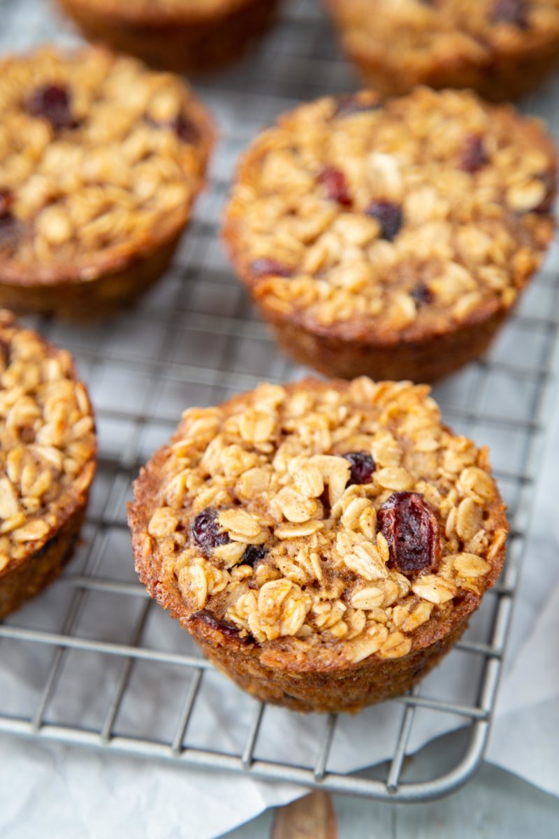 Cranberry Orange Baked Oatmeal Cups are a make-ahead breakfast ideal for busy mornings, Sunday brunch, or holiday breakfast. Make when you have time, freeze, and reheat this single-serve breakfast when you're ready to serve.