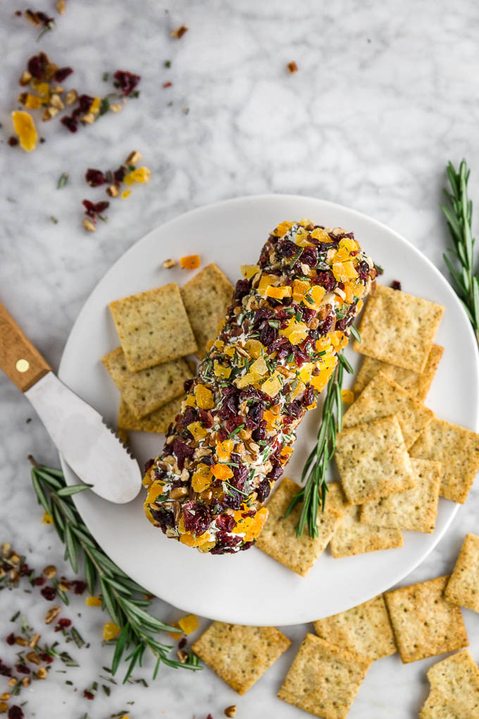 Nutty Cranberry Goat Cheese Log