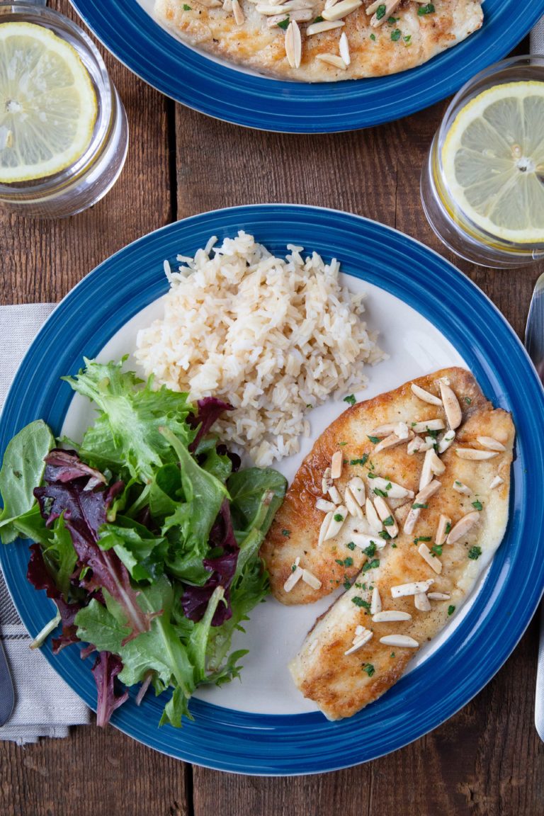 Brown Butter Pan Seared Tilapia with Almonds: A Cheap Healthy Meal