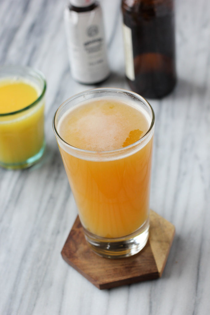 Hands down, this version of the Brass Monkey Beer Cocktail is the best you'll ever try. Also called a Beermosa, this simple dinner or brunch cocktail is a combination of wheat beer, orange juice, and bitters.