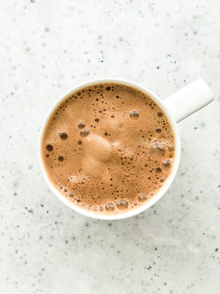 This Vegan, Dairy-Free Mocha Latte is a budget-friendly drink reminiscent of a fancy latte from your favorite coffee shop. This indulgent treat is refined sugar free and has only five simple ingredients.