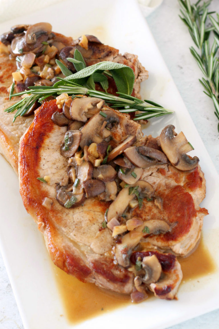 Dijon Mustard Sauce Pork Chops for 2 Perfect for Date Night