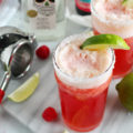 This Raspberry Beergarita Recipe is made with raspberry flavored beer and classic margarita ingredients.  It's a fruity beer cocktail that combines two popular adult beverages into one delicious drink! Just blend 6 ingredients together for the perfect spring cocktail!