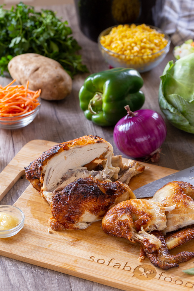 This Rotisserie Chicken Meal Plan makes meal prep dinners for two a breeze. Easily turn one store-bought rotisserie chicken into three separate two-person dinners. It's a budget-friendly and delicious way to deliver cheap healthy meals all week!
