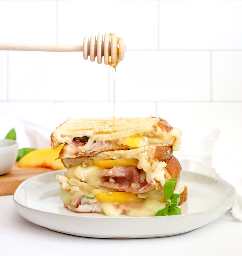 Sweet, salty, and full of cheesy goodness, this gourmet Georgia Peach Prosciutto Grilled Cheese is a grown up version of a childhood classic grilled cheese. A 15-minute meal that delivers a deli-style sandwich at a fraction of the price.