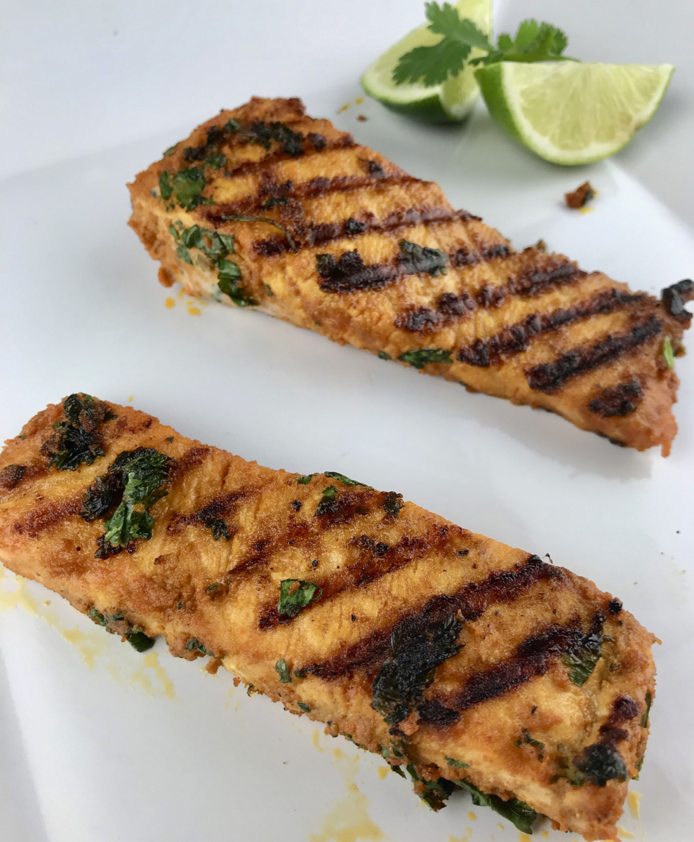 Grilled Spicy Cilantro Lime Salmon