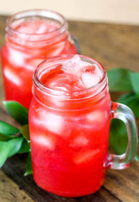 This simple, Homemade Raspberry Sweet Tea recipe is made with raspberry simple syrup, tea bags, and water. An easy summer drink to keep you refreshed or to serve up for summer entertaining.