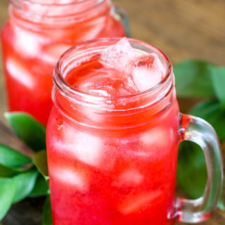 This simple, Homemade Raspberry Sweet Tea recipe is made with raspberry simple syrup, tea bags, and water. An easy summer drink to keep you refreshed or to serve up for summer entertaining.