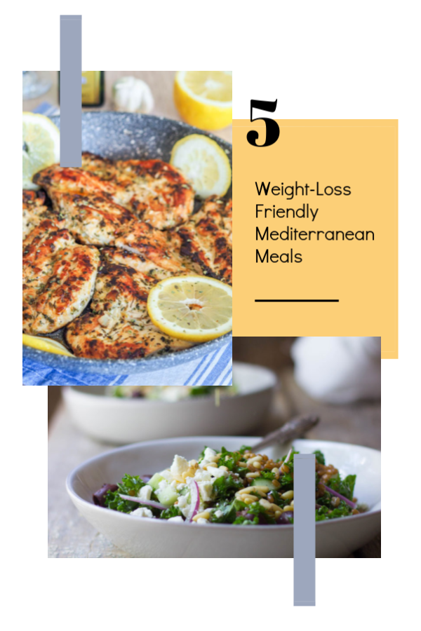 Inspired by Greek, Tuscan, and Moroccan flavors, these 5 Healthy Mediterranean Diet Meals are as delicious as they are simple to make. Long since known as one of the healthiest diet plans, these easy meals are weight-loss friendly!