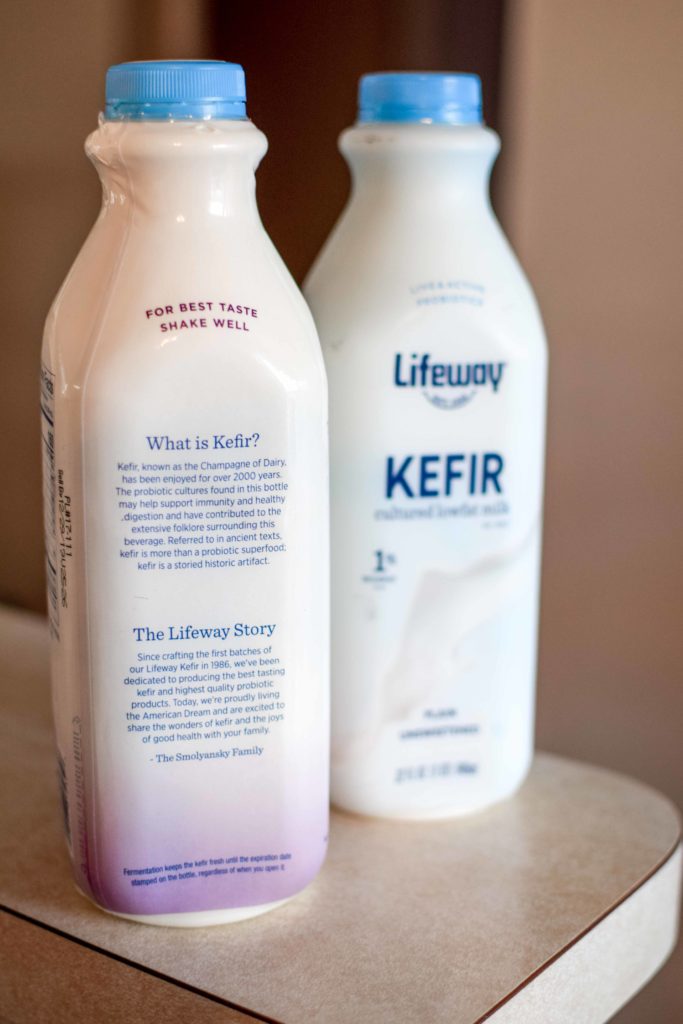 Looking to add probiotics into your diet? Kefir is the solution! Kefir is a probiotic rich drinkable yogurt that can be used in smoothies, shakes, marinades, and more. A healthy dose of probiotics your body needs!