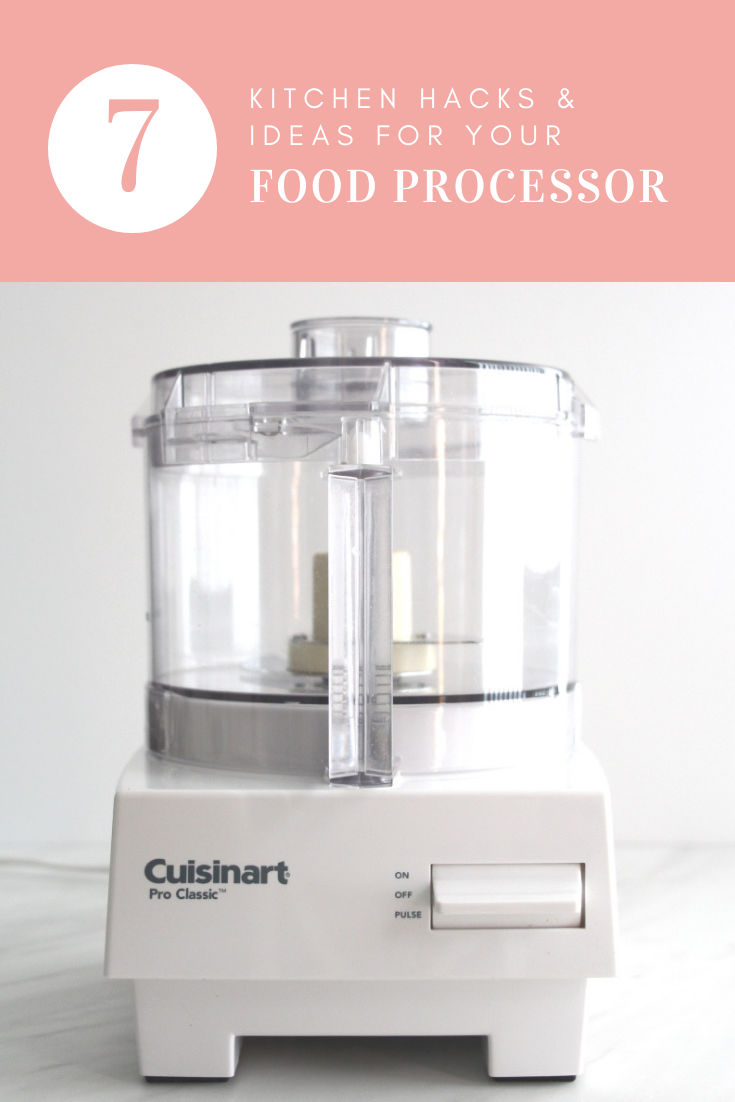 Food processors can slice, chop, blend, and shred ingredients, cutting down on prep and clean up time in the kitchen. Here are 7 Genius Food Processor Kitchen Hacks and ideas to save time, money, make your life easier!