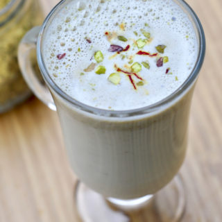 This Cardamom Spiced Dry Fruits Milk is a healthy and delicious sleep aid. With the addition of saffron, this warm bedtime drink also helps fight cough and asthma symptoms. This classic Indian drink has been helping people get a good night's sleep for years!