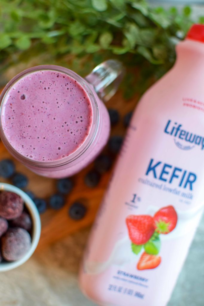 Looking to add probiotics into your diet? Kefir is the solution! Kefir is a probiotic rich drinkable yogurt that can be used in smoothies, shakes, marinades, and more. A healthy dose of probiotics your body needs!