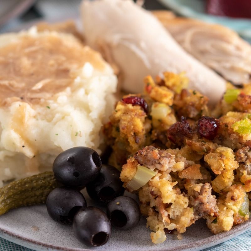 Looking for a unique yet simple casserole to enjoy? This 30-Minute Sausage Cranberry Stuffing is a family favorite that is delicious as a holiday side dish, but filling enough to be a comforting weeknight dinner served with a side salad.