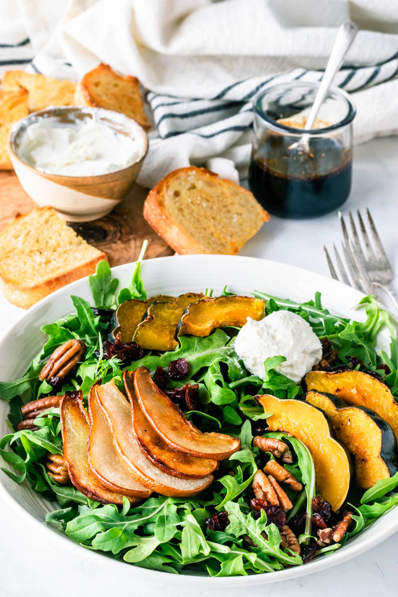 Winter Salad with Roasted Pears and Squash